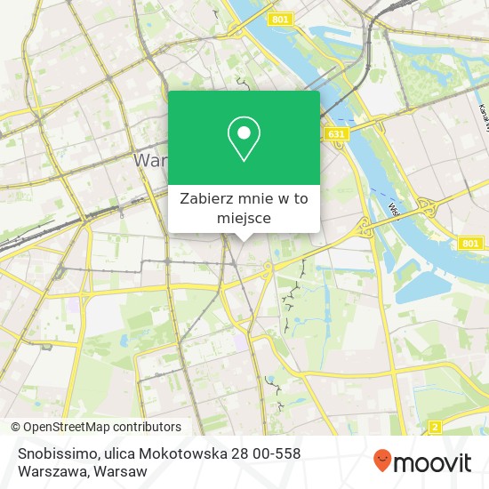 Mapa Snobissimo, ulica Mokotowska 28 00-558 Warszawa