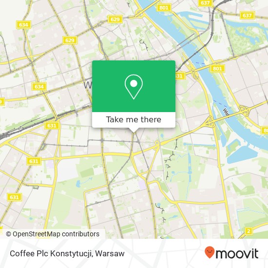 Mapa Coffee Plc Konstytucji, plac Konstytucji 00-647 Warszawa