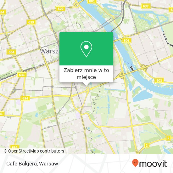 Mapa Cafe Balgera, ulica Koszykowa 00-564 Warszawa