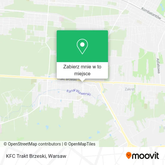 Mapa KFC Trakt Brzeski