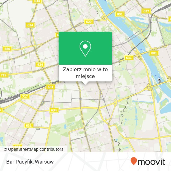 Mapa Bar Pacyfik, ulica Hoza 61 00-681 Warszawa