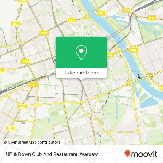 Mapa UP & Down Club And Restaurant