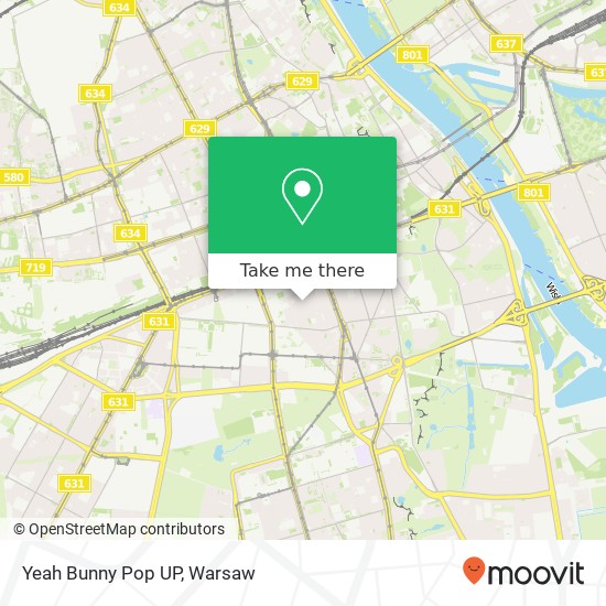 Mapa Yeah Bunny Pop UP, ulica Hoza 51 Warszawa