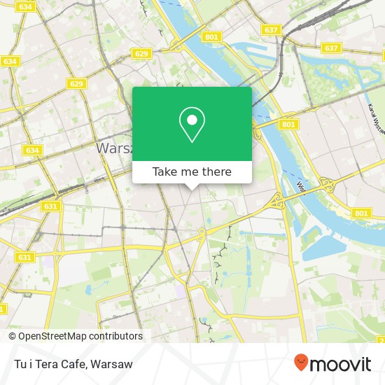 Mapa Tu i Tera Cafe, ulica Mokotowska 50 00-543 Warszawa