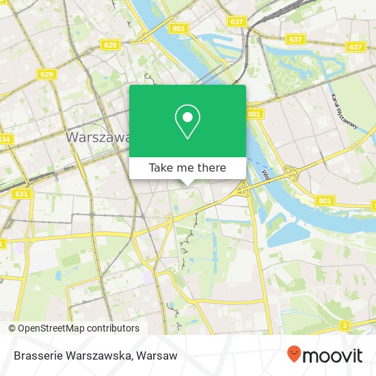 Mapa Brasserie Warszawska, ulica Gornoslaska 24 00-484 Warszawa