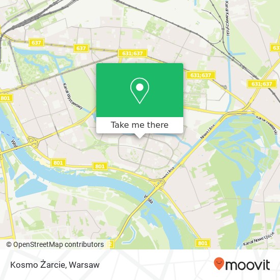 Mapa Kosmo Żarcie, ulica Orlego Lotu 4 03-982 Warszawa