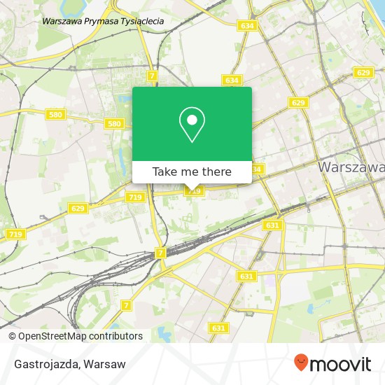 Mapa Gastrojazda, ulica Seweryna Krzyzanowskiego 48 01-220 Warszawa