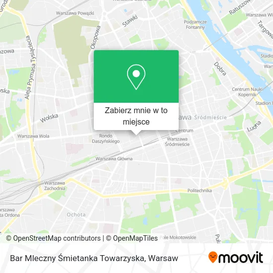 Mapa Bar Mleczny Śmietanka Towarzyska