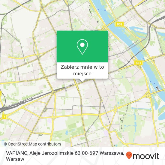 Mapa VAPIANO, Aleje Jerozolimskie 63 00-697 Warszawa