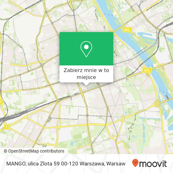 Mapa MANGO, ulica Zlota 59 00-120 Warszawa