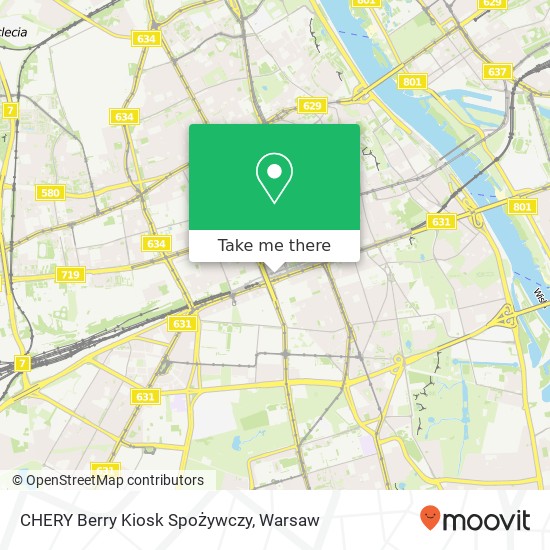 Mapa CHERY Berry Kiosk Spożywczy, 00-117 Warszawa