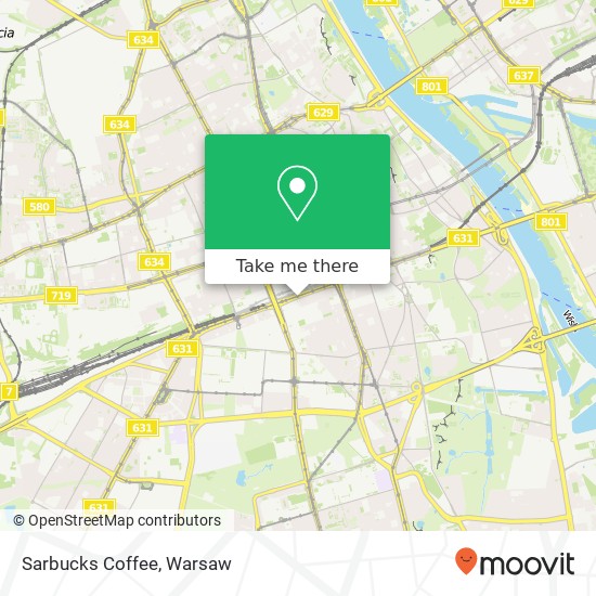 Mapa Sarbucks Coffee, Aleje Jerozolimskie 00-697 Warszawa