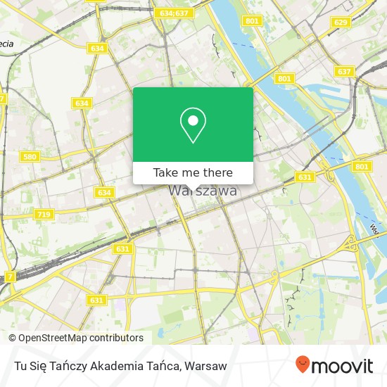 Mapa Tu Się Tańczy Akademia Tańca, 00-110 Warszawa