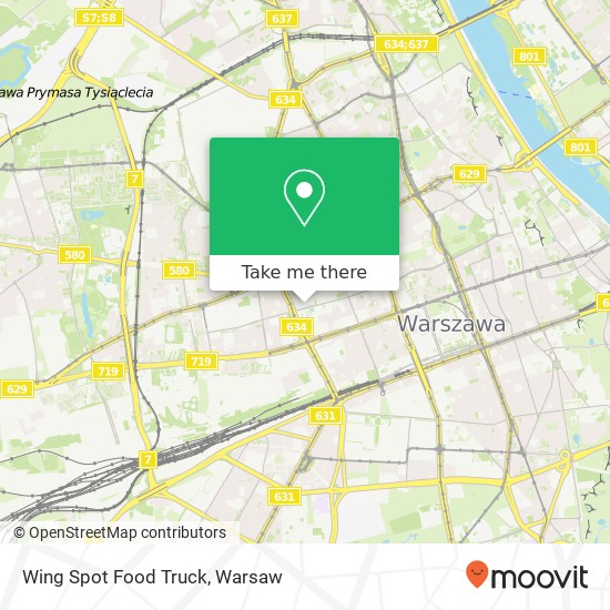 Mapa Wing Spot Food Truck, ulica Grzybowska 78 00-844 Warszawa