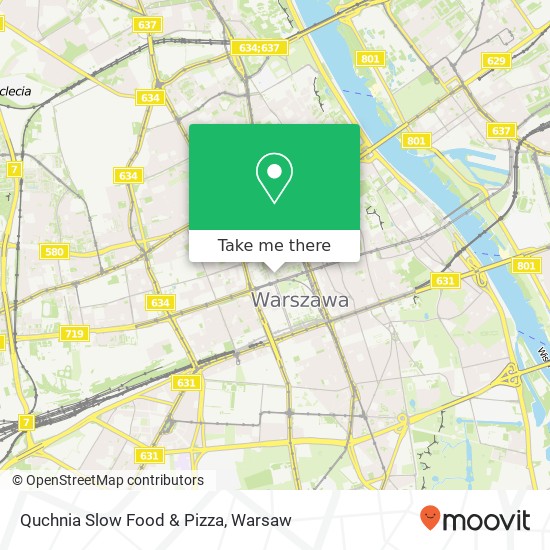 Mapa Quchnia Slow Food & Pizza, 00-113 Warszawa