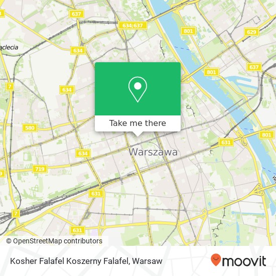 Mapa Kosher Falafel Koszerny Falafel