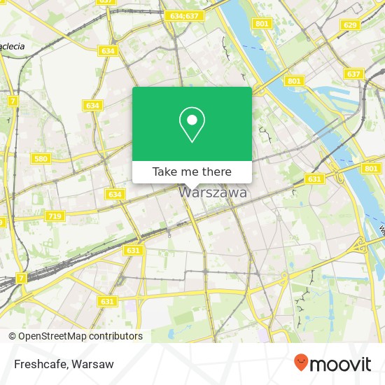 Mapa Freshcafe, ulica Sliska 00-127 Warszawa