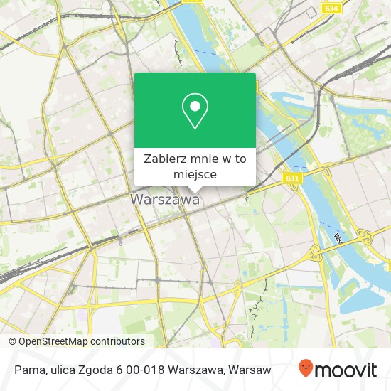 Mapa Pama, ulica Zgoda 6 00-018 Warszawa