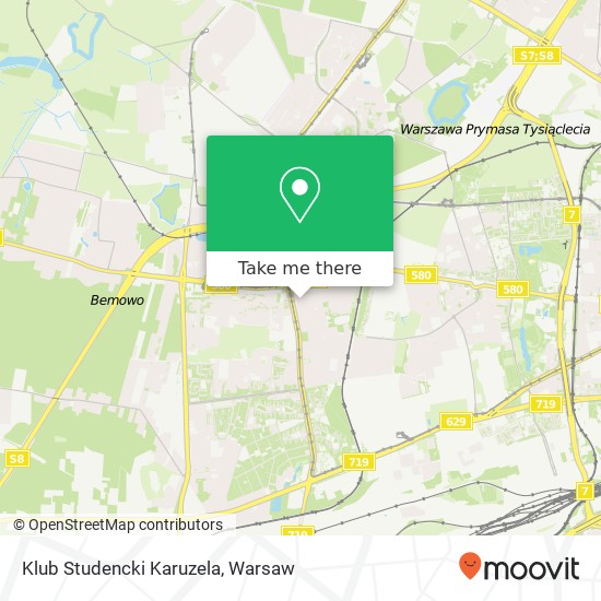 Mapa Klub Studencki Karuzela