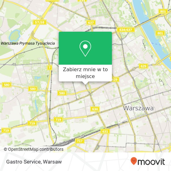 Mapa Gastro Service, ulica Okopowa 25 01-059 Warszawa