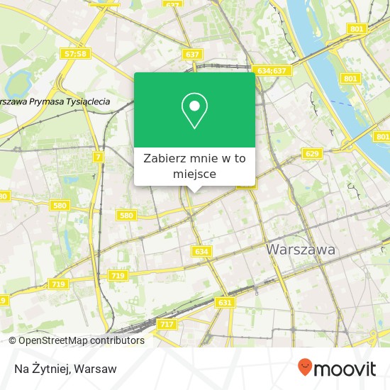 Mapa Na Żytniej, ulica Zytnia 16 01-014 Warszawa