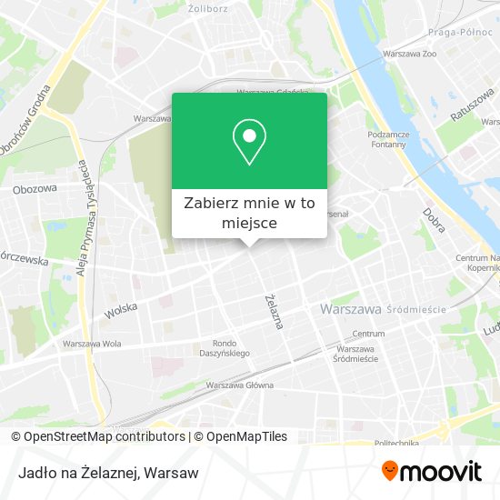 Mapa Jadło na Żelaznej