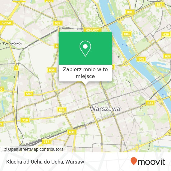 Mapa Klucha od Ucha do Ucha, aleja Jana Pawla II 00-141 Warszawa