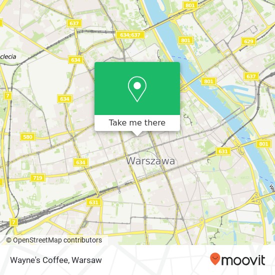 Mapa Wayne's Coffee, ulica Grzybowska 3 00-132 Warszawa