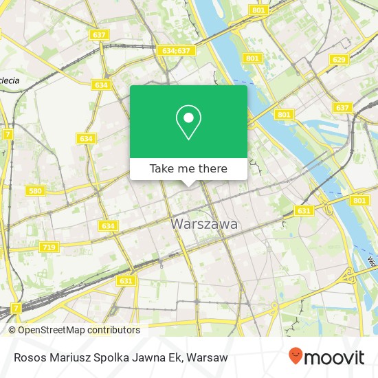 Mapa Rosos Mariusz Spolka Jawna Ek, ulica Krolewska 2 Warszawa