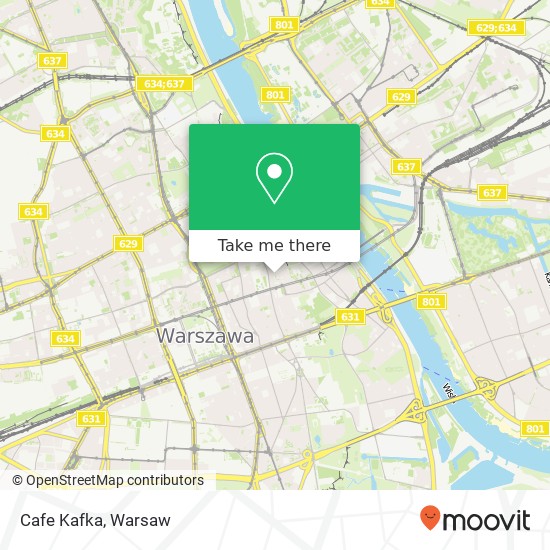 Mapa Cafe Kafka, ulica Obozna 3 00-332 Warszawa