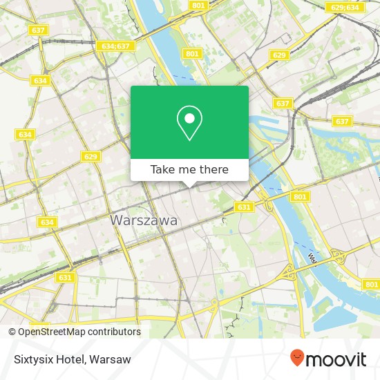 Mapa Sixtysix Hotel, ulica Nowy Swiat 66 00-357 Warszawa