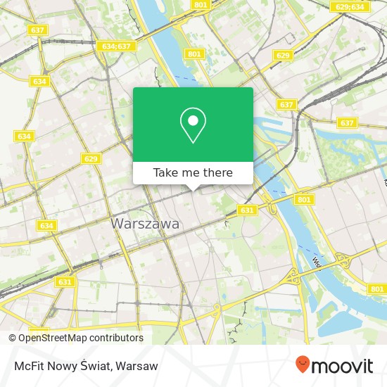 Mapa McFit Nowy Świat, 00-945 Warszawa