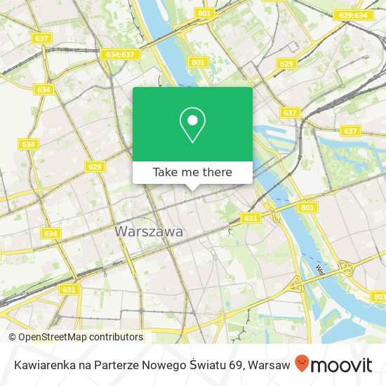 Mapa Kawiarenka na Parterze Nowego Światu 69, ulica Nowy Swiat 69 00-046 Warszawa