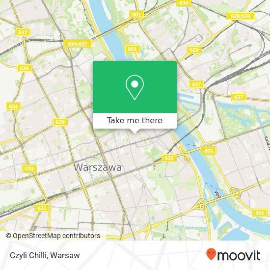 Mapa Czyli Chilli, ulica Obozna 9 00-332 Warszawa