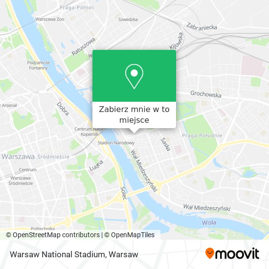 Mapa Warsaw National Stadium