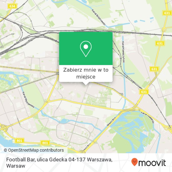 Mapa Football Bar, ulica Gdecka 04-137 Warszawa