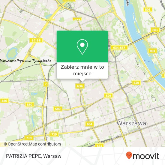 Mapa PATRIZIA PEPE, ulica Okopowa 01-042 Warszawa