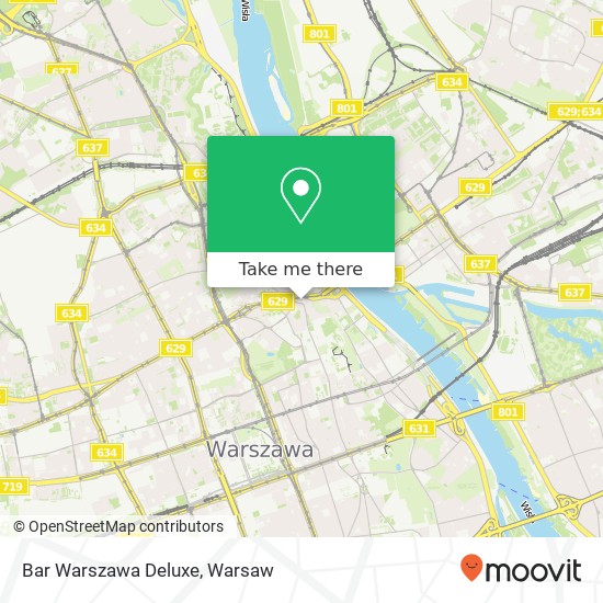 Mapa Bar Warszawa Deluxe