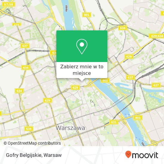 Mapa Gofry Belgijskie, ulica Swietojanska 00-266 Warszawa