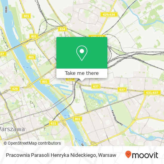 Mapa Pracownia Parasoli Henryka Nideckiego, ulica Skaryszewska 6 03-802 Warszawa