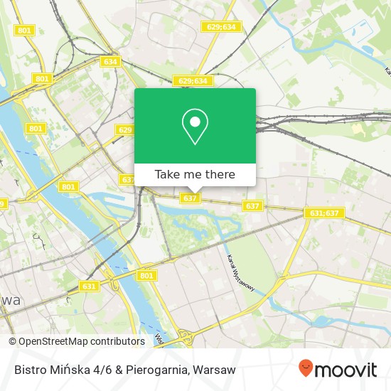 Mapa Bistro Mińska 4 / 6 & Pierogarnia, ulica Minska 4 03-806 Warszawa