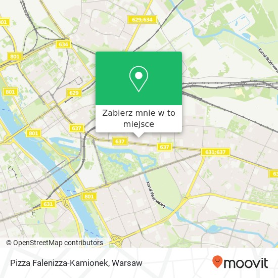 Mapa Pizza Falenizza-Kamionek, ulica Kamionkowska 03-805 Warszawa