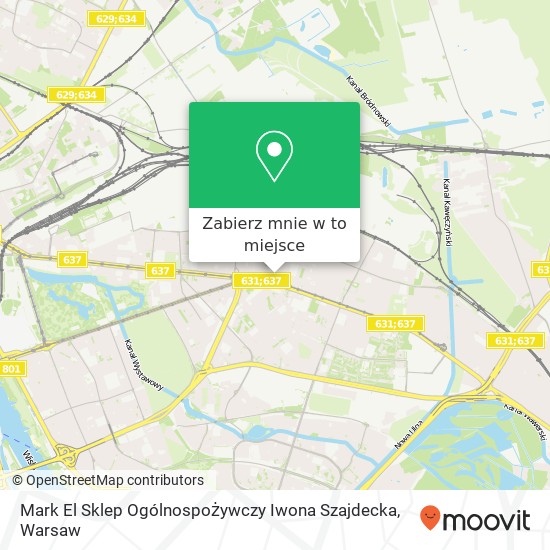 Mapa Mark El Sklep Ogólnospożywczy Iwona Szajdecka, ulica Garwolinska 04-356 Warszawa