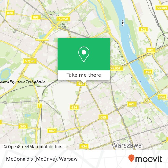 Mapa McDonald's (McDrive), ulica Dzika 29 01-038 Warszawa