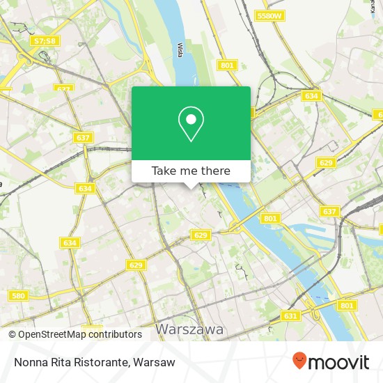 Mapa Nonna Rita Ristorante, ulica Freta 41 / 43 00-227 Warszawa