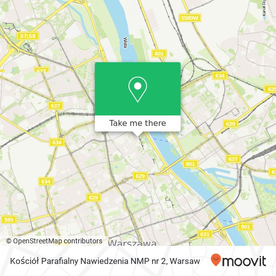 Mapa Kościół Parafialny Nawiedzenia NMP nr 2