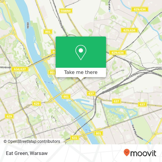 Mapa Eat Green, ulica Targowa 72 03-734 Warszawa