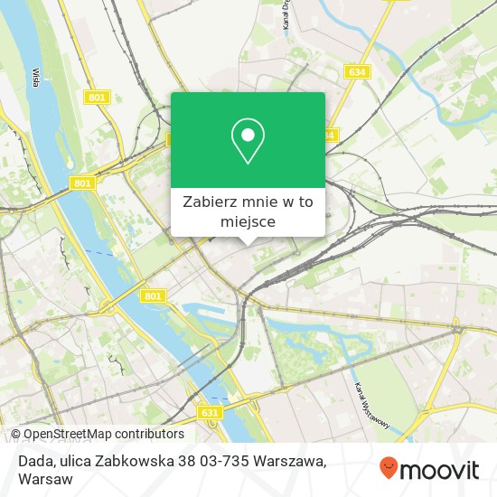 Mapa Dada, ulica Zabkowska 38 03-735 Warszawa