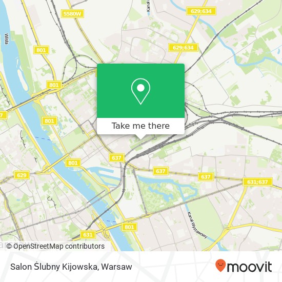 Mapa Salon Ślubny Kijowska, ulica Kijowska 11 03-743 Warszawa