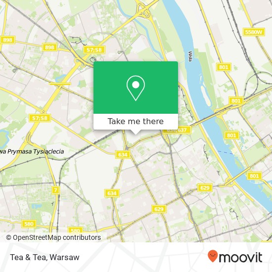 Mapa Tea & Tea, Pamietajcie o Ogrodach 00-171 Warszawa